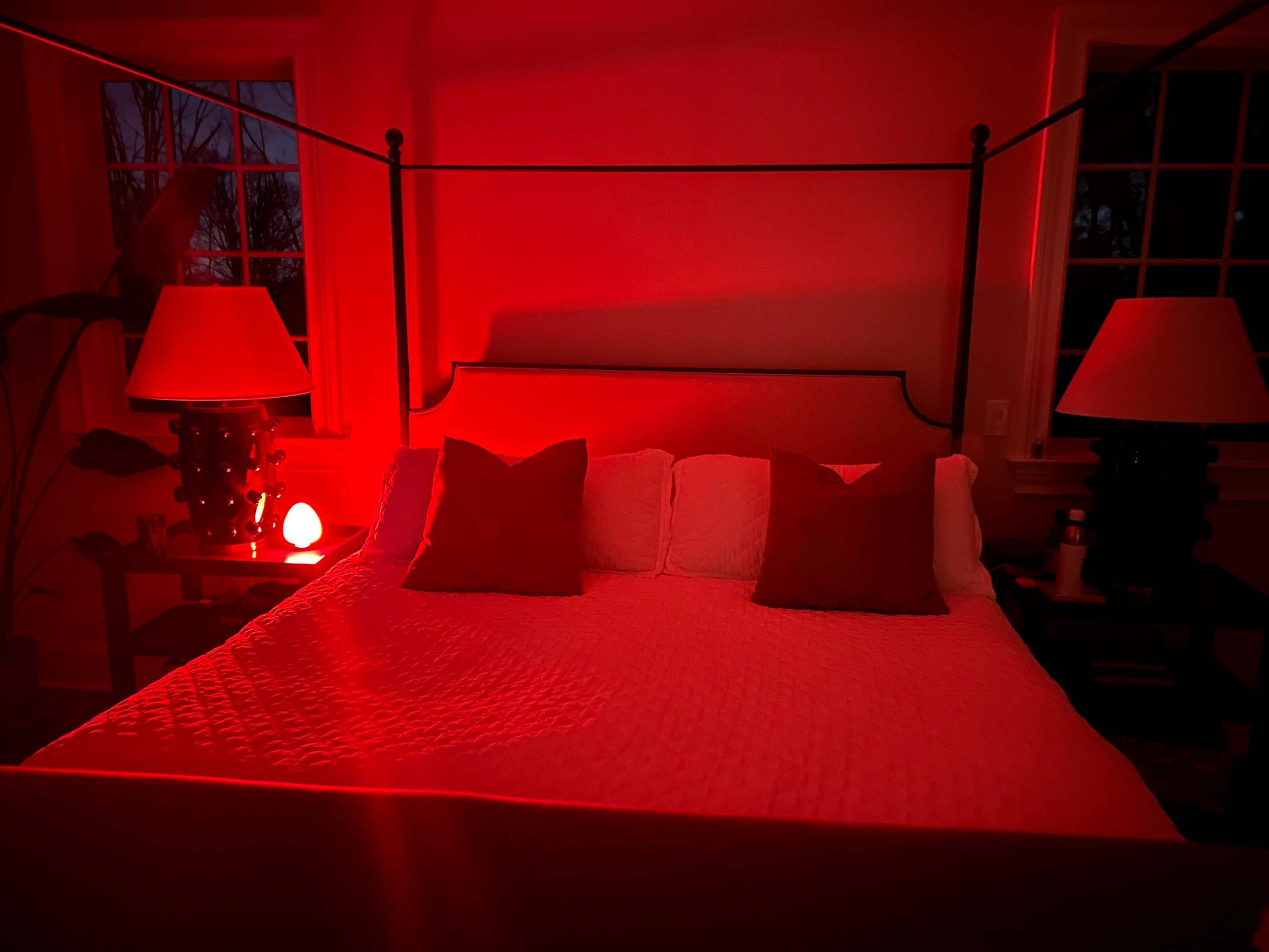 The red light lamp room